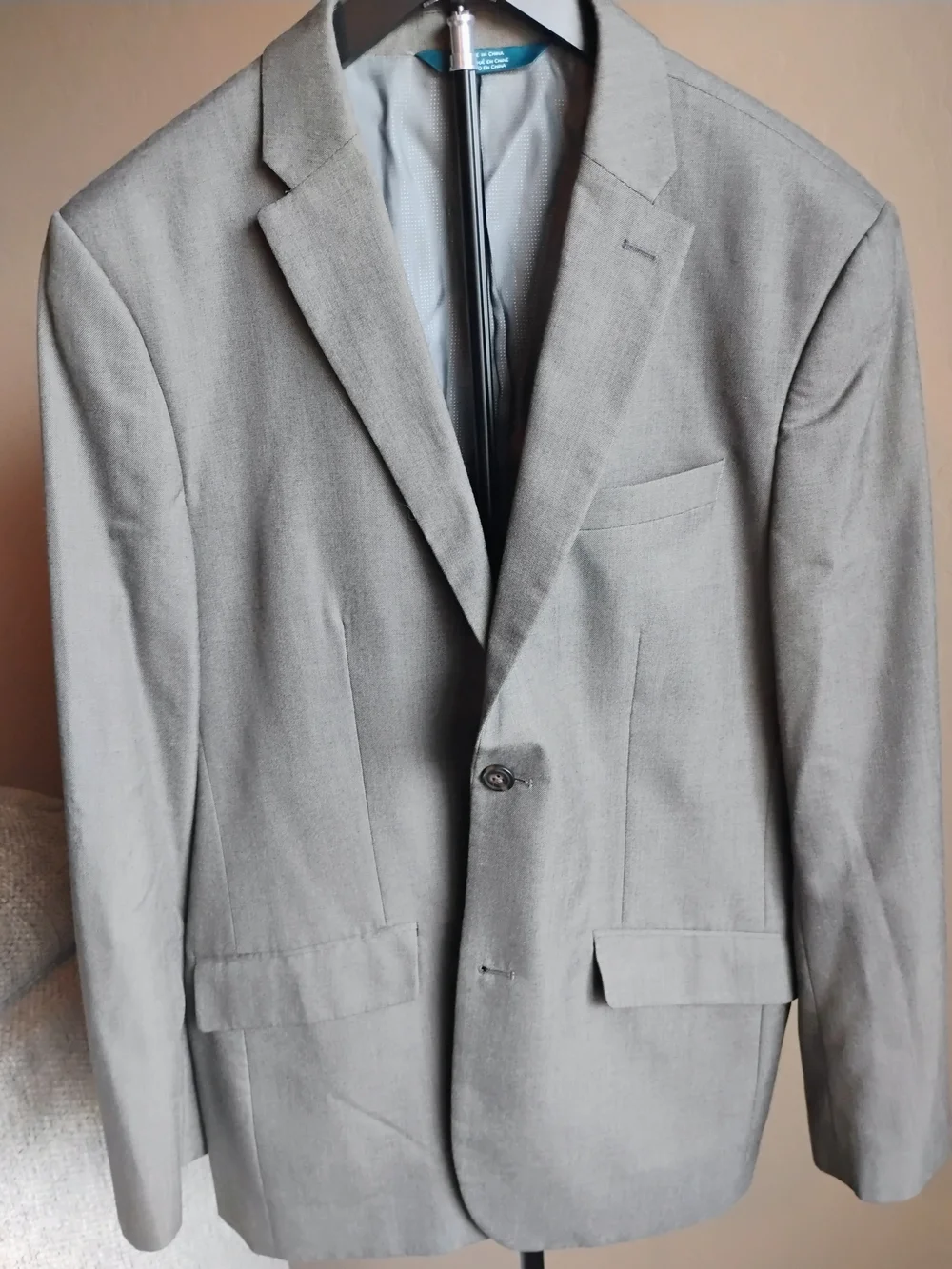 Perry Ellis 42 Regular Gray Men's Two-Button Sport Coat